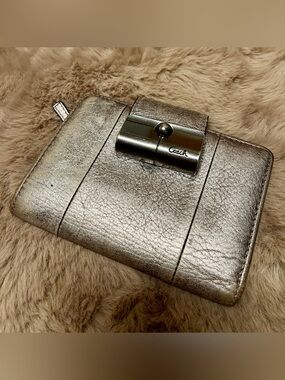 Vintage Coach Metallic Gold Leather Wallet